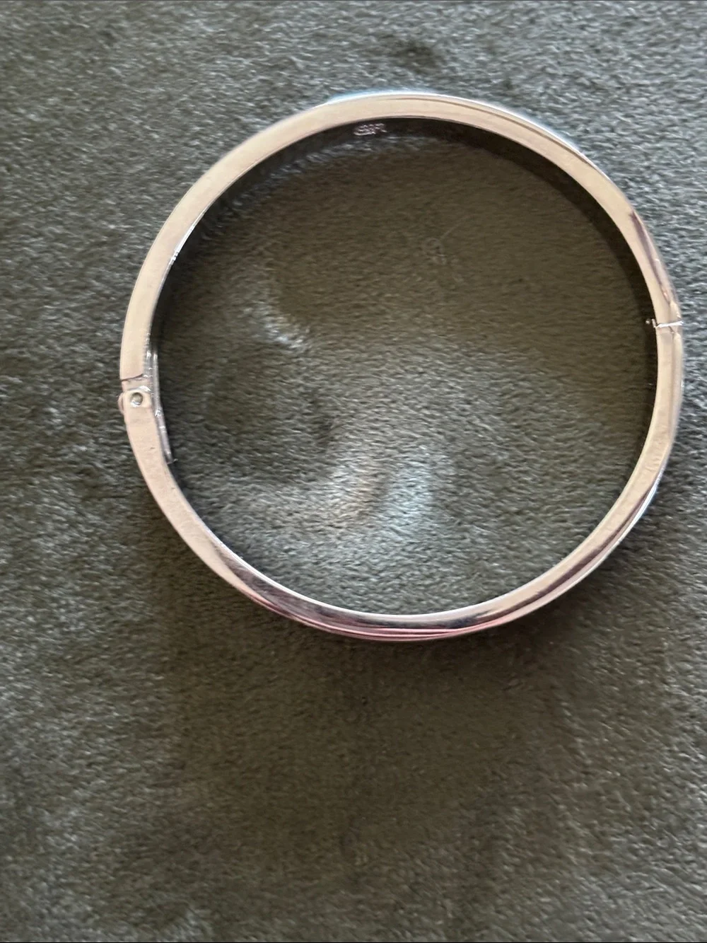 Banana Republic Silver-Tone Bangle with Black Inlay
